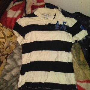 American eagle striped polo shirt